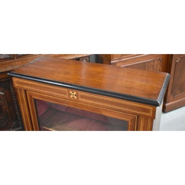 Late 19th Century Victorian Inlaid Pier Cabinet in Mahogany, 1870 For Sale - Image 5 of 6