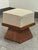 Art Deco Stool + Sculptural Wood Base, Circa 1920's For Sale In San Francisco - Image 6 of 12