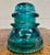 Industrial Vintage Hemingray 42 Teal Glass Insulator For Sale - Image 3 of 7