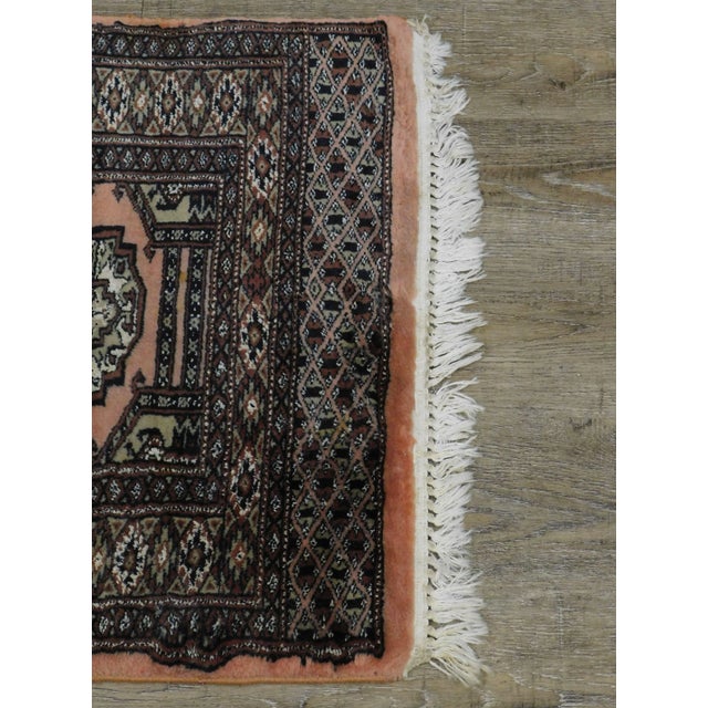 Vintage Hand Woven 42" x 25" Bokara Rug For Sale - Image 10 of 13