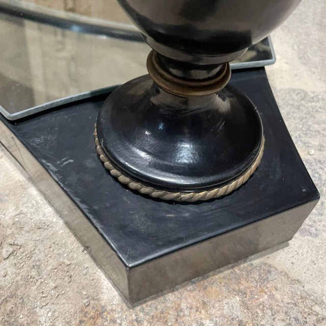 1960s 1960s Sculptural Coffee Table Glass Black Iron + Brass Arturo Pani For Sale - Image 5 of 11