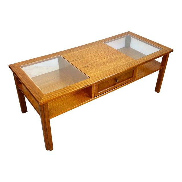 Coffee Table with Glass Top from G-Plan, 1960s For Sale