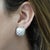 Roberto Coin 18K white gold clip-on earrings from the Appassionata collection featuring an interwoven basketweave pattern...