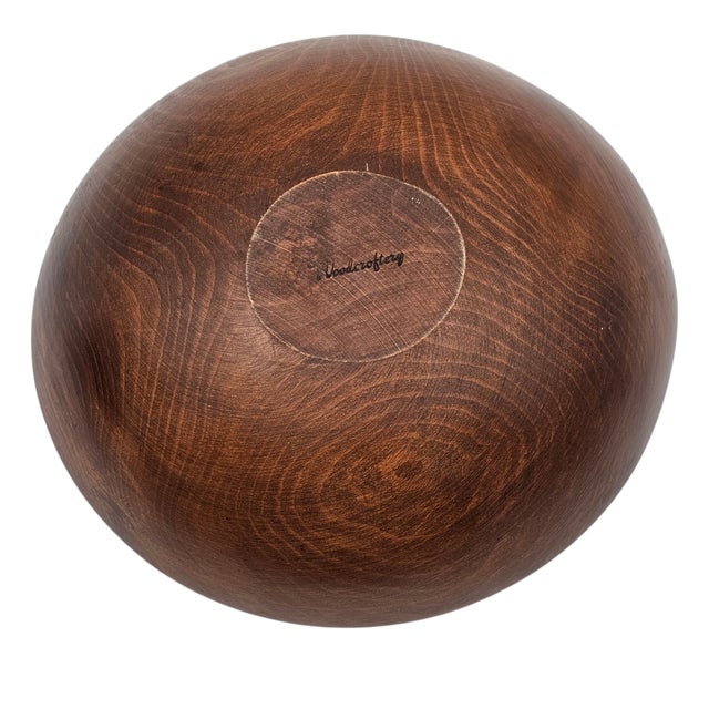 Hand Turned Large Woodcroftery Walnut Serving Bowls Set of Two For Sale - Image 13 of 14
