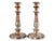 Illuminate your space with these antique Sheffield candlesticks, adorned with crystal lustres (removable, a beautiful way...