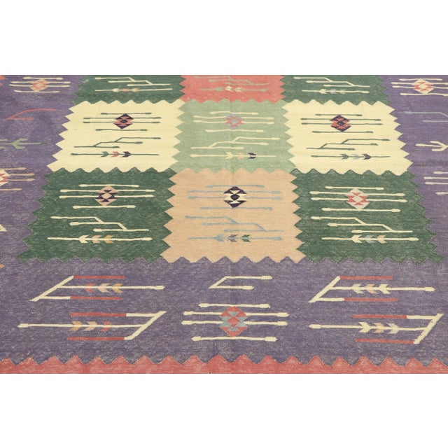 Vintage Romanian Kilim Rug - 06'00 x 08'11 For Sale - Image 4 of 9