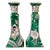 Vintage Chinese Famille Verte Floral Porcelain Candlesticks - A Pair For Sale In San Diego - Image 6 of 10