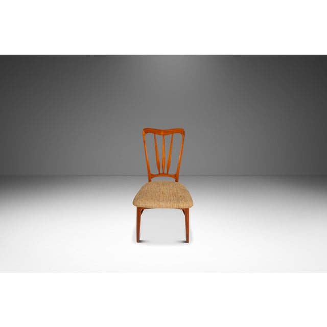 1960s Single Danish Mid-Century Modern "Ingrid" Model Dining Chair in Teak & Original Fabric by Niels Koefoed, Denmark, C. 1960s For Sale - Image 5 of 18