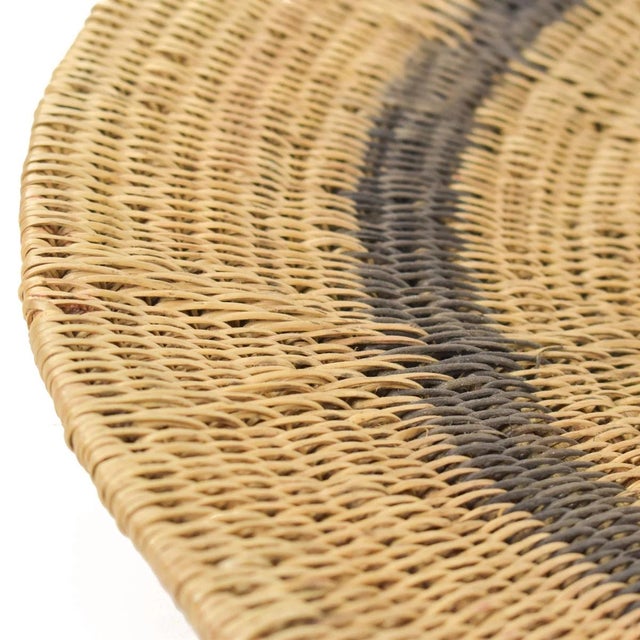 African Early 20th Century Makenge Flat Wedding Basket 18.5 Inch Zambia For Sale - Image 3 of 6