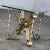 1970’s Hollywood Regency Antiqued Gold Iron End Side or Accent Table With Square Glass Top For Sale - Image 6 of 12