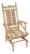 Scandinavian Rocking Chair in Oak with Turned Details, 1960s For Sale