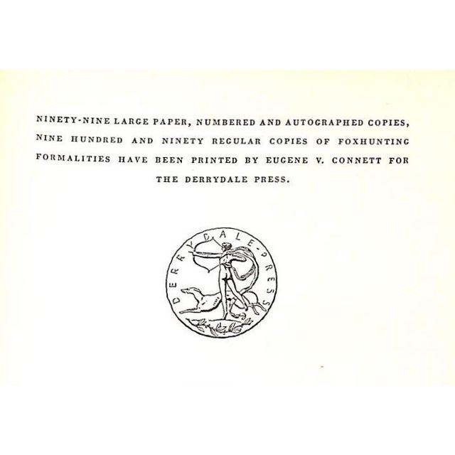 Traditional "Foxhunting Formalities" Book 1930 Reeve, J. Stanley For Sale - Image 3 of 11