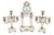 Victorian Clock Garniture with Candelabras, 1860s, Set of 3 For Sale