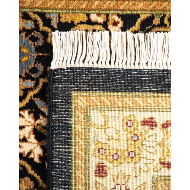2000 - 2009 Mogul, One-of-a-Kind Hand-Knotted Runner Rug - Black, 2' 7" x 12' 1" For Sale - Image 5 of 8