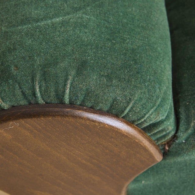 French Art Deco Méredieme Chaise Lounge in Original Green Upholstery, 1930s For Sale - Image 11 of 11