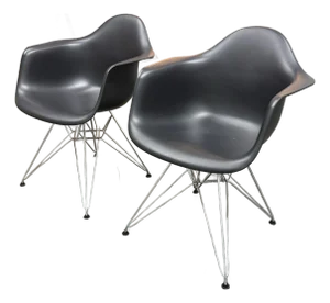 Charles & Ray Eames for Vitra Eames Plastic Dar Armchairs, Pair