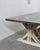 Wood Vintage Zinc Top Trestle Table With Heart Pine Base For Sale - Image 7 of 8