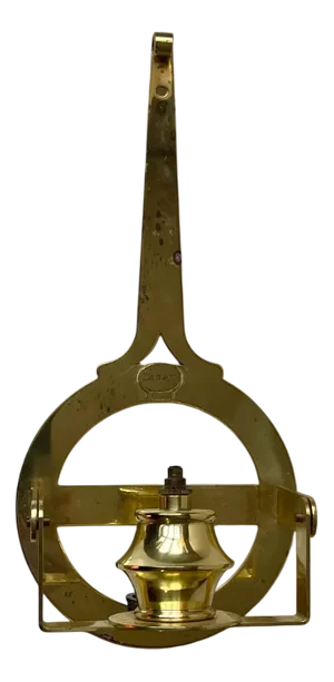 Vintage Nautical Wall-Hung Oil Lamp in Brass by G. V. Harnish, Denmark, 1980s