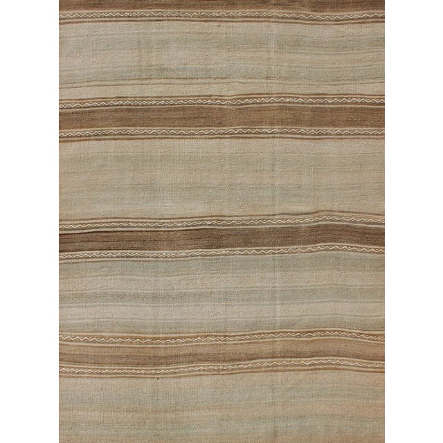 Minimalist stripe design Kilim from Turkey, Keivan Woven Arts/rug EN-1768322, country of origin / type: Turkey / Kilim,...