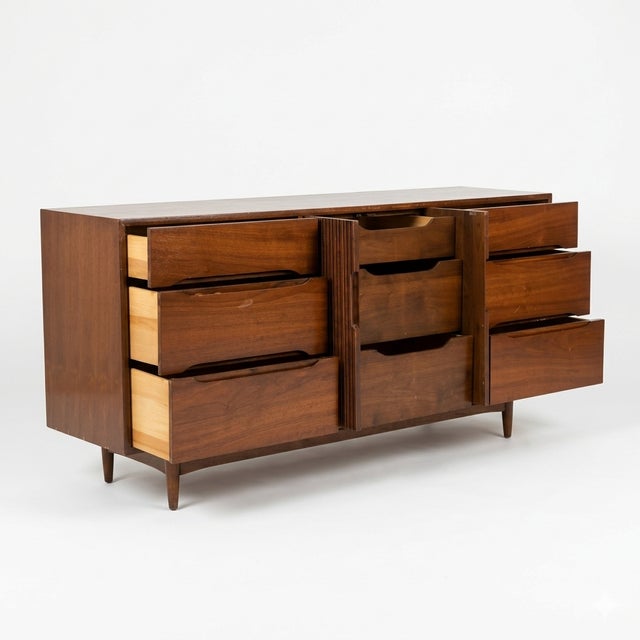 Ramseur Mid-Century Modern 9-Drawer Lowboy Dresser, C. 1960s For Sale - Image 11 of 12