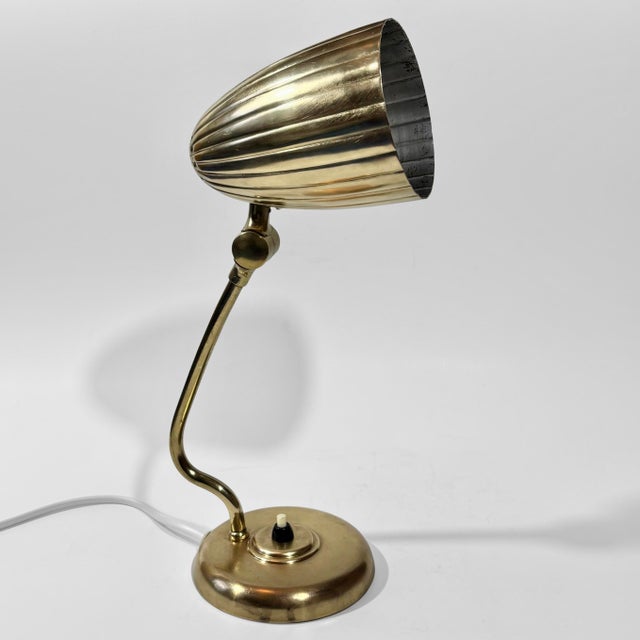 Model 15470 Table Lamp in Brass by Harald Notini for Böhlmarks, Sweden, 1940s For Sale - Image 6 of 14
