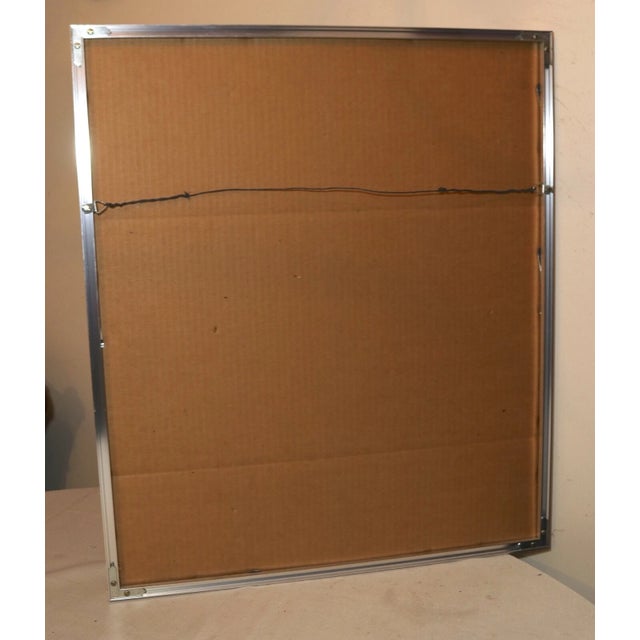 Vintage Original Homage to Dona Figural Stylized Lewis 82' Block Print Portrait For Sale - Image 11 of 11