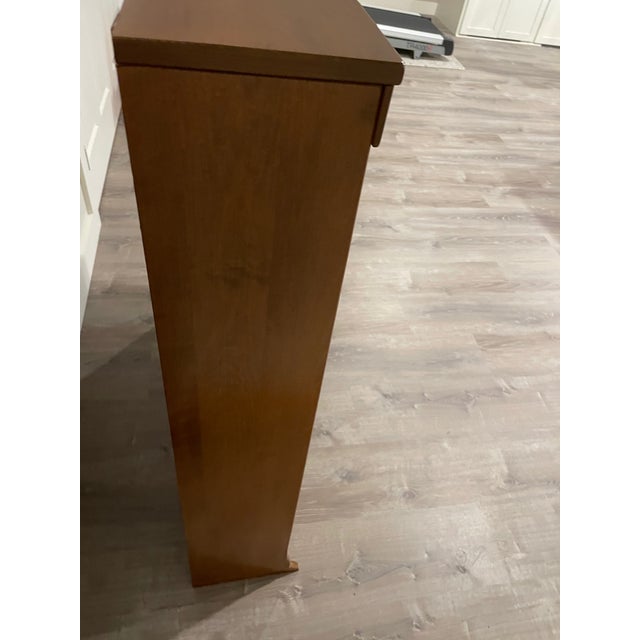 American Vintage Ethan Allen Heirloom Nutmeg (Solid Maple) Bookcase Shelving For Sale - Image 3 of 6