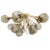 Italian sputnik flush mount with smoky Murano glass globes mounted on solid brass frame in unlacquered natural brass...
