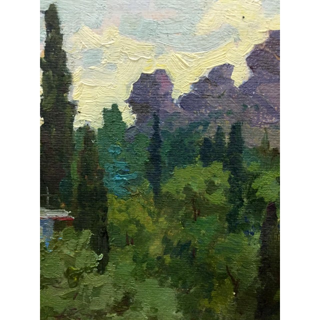 *** ABOUT THIS PAINTING *** * TITLE: "Near the cottage" * SIZE: 17.5x23.5 cm/'6.88x9.25 inches' * MEDIUM: oil, cardboard *...