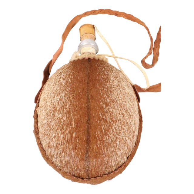 Vintage Hide Covered Canteen For Sale