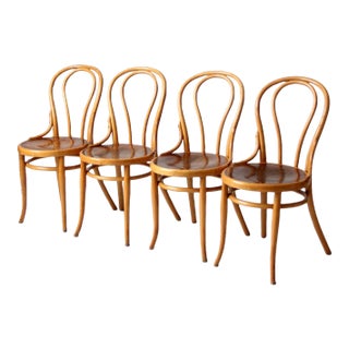 Antique Thonet Bentwood Chairs Set of 4 For Sale