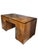 Art Deco 1930s Exceptional French Burl Walnut + Nickel Bronze Executive Office Desk / Writing Table/ Bureau Plat For Sale - Image 3 of 18