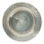 Stephen Schlanser 16'' Diameter Silver Glass Bowl Centerpiece Greek Key. Signed For Sale