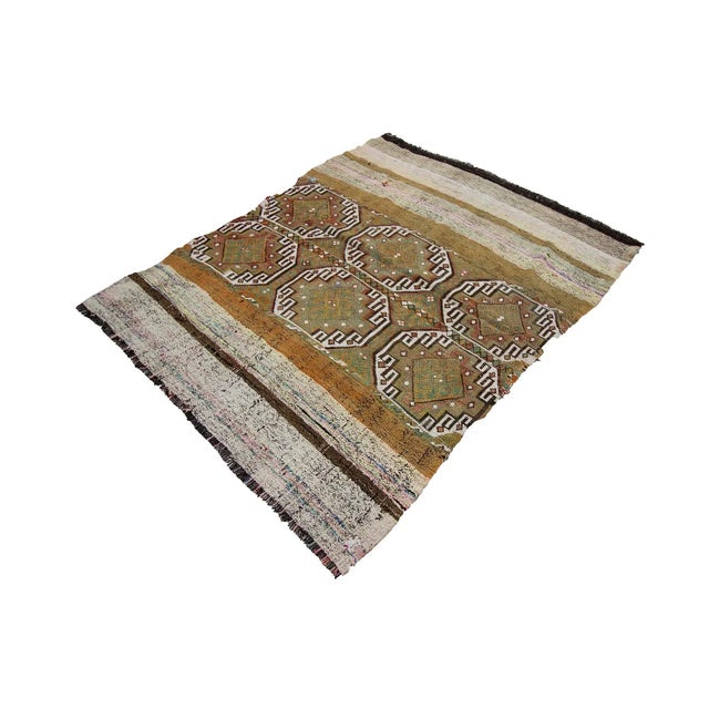 Vintage Small Kilim Rug For Sale - Image 4 of 7