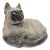 Italian Hand-Glazed Terracotta Siamese Cat Figurine, 9.5", C. 1965–1975 For Sale