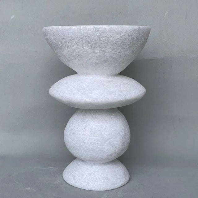 Unique Naxian Marble Vessel by Tom Von Kaenel Unique piece. Dimensions: Ø 17 x H 25 cm. Materials: Naxian marble. The...