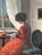 Mid-Century Modern Bente Berg, Interior Scene, 1950s, Oil Painting on Canvas, Framed For Sale - Image 3 of 13