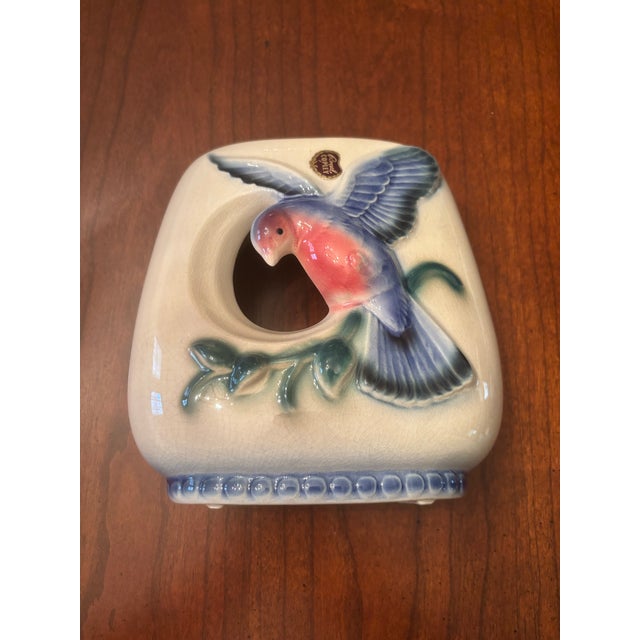 Royal Copley Blue Bird Vase Planter For Sale - Image 12 of 12