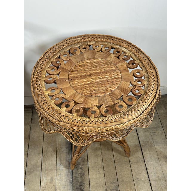 Victorian Rattan Living Room Set, 1920s, Set of 4 For Sale - Image 11 of 15