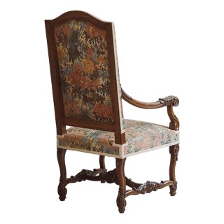 Louis XIV Armchair in Walnut, 1880 For Sale