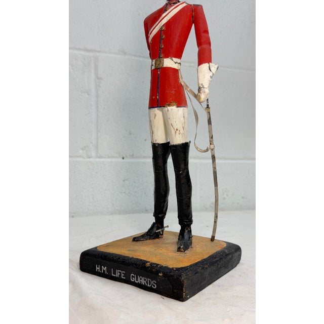 Antique 19th Century British Life Guard Troop Hand Carved Wood Sculpture Statue For Sale - Image 14 of 18