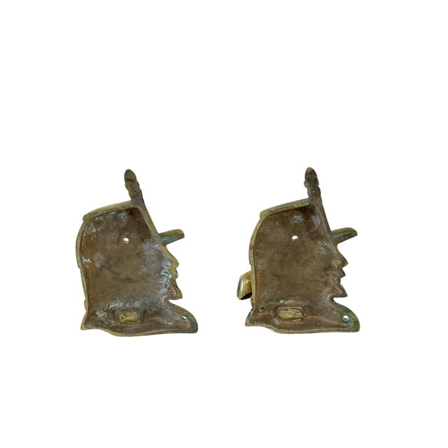 Pair Vintage Brass French Napoleonic Military Hat Coat Hooks For Sale - Image 10 of 10