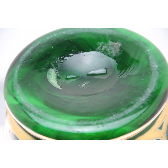 Art Nouveau Bohemia Vase Malachite Glass from Harrach, 1890s For Sale - Image 4 of 8