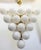 Italian 21st Century Italian Grappolo Polished Brass Glossy White Murano Glass Chandelier by Fabio LTD For Sale - Image 3 of 7
