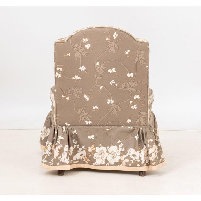 Textile Floral Upholstered Slipper Chair For Sale - Image 7 of 7