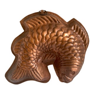 Early 20th Century Copper Fish Mold For Sale