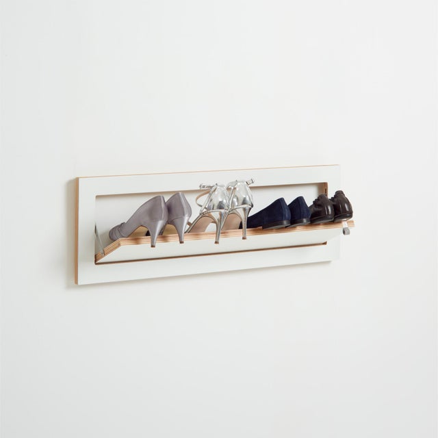 80×27-1 Fläpps Shoe Shelf in White from Ambivalenz For Sale - Image 6 of 6