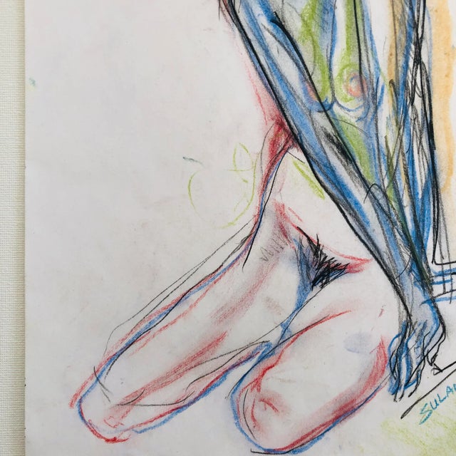 Nude Model Abstract Drawing by Erik Sulander, 9x12, Unframed, Signed. For Sale In New York - Image 6 of 6