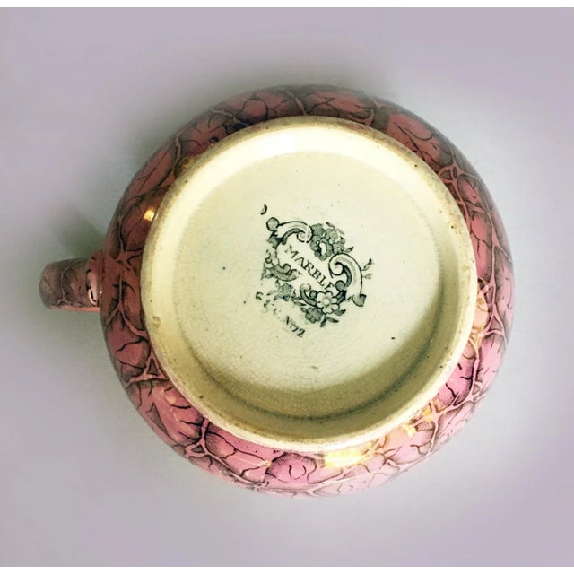 Ceramic Late 19th Century Staffordshire Pink Lustre Jug For Sale - Image 7 of 8