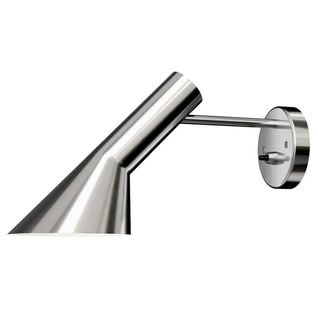 Louis Poulsen Arne Jacobsen Aj Wall Light for Louis Poulsen in Stainless Steel For Sale - Image 4 of 4